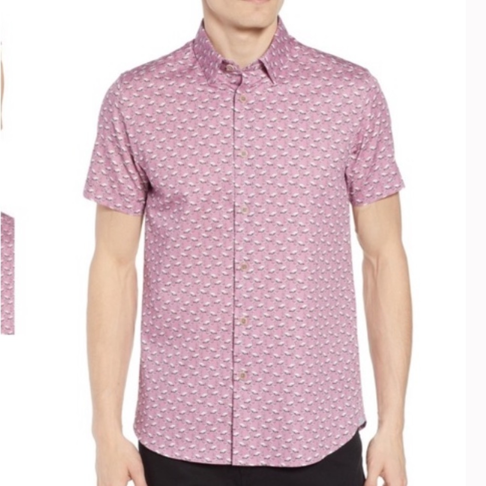 š¦©Ted Baker Flamingo Button Up𦩠- Picture 3 of 13